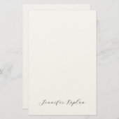 Classical Handwriting Minimalist Professional Briefpapier (Voorkant / Achterkant)