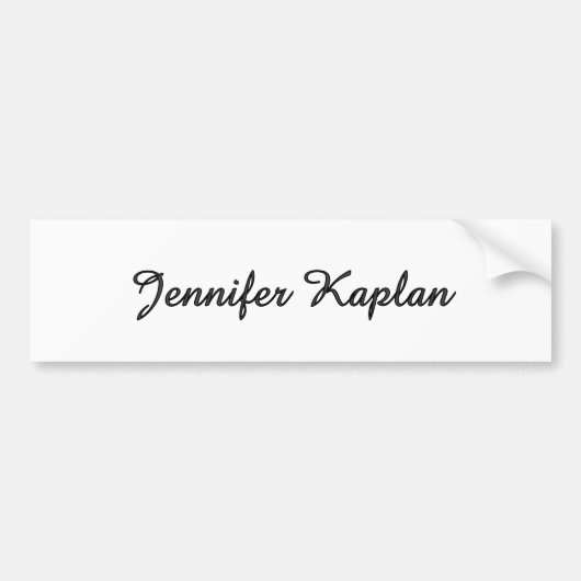 Classical Handwriting Minimalist Professional Bumpersticker (Voorkant)