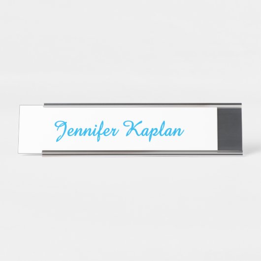 Classical Handwriting Minimalist Professional Bureau Naambordje (Voorkant)