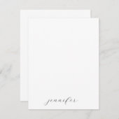 Classical Handwriting Minimalist Professional Notitiekaartje (Voorkant / Achterkant)