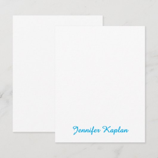 Classical Handwriting Minimalist Professional Notitiekaartje (Voorkant / Achterkant)