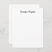 Classical Handwriting Minimalist Professional Notitiekaartje (Voorkant / Achterkant)