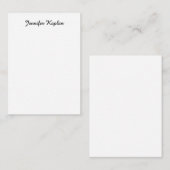 Classical Handwriting Minimalist Professional Notitiekaartje (Voorkant / Achterkant)