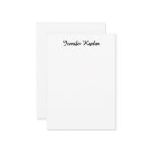Classical Handwriting Minimalist Professional Notitiekaartje (Voorkant / Achterkant in situ)