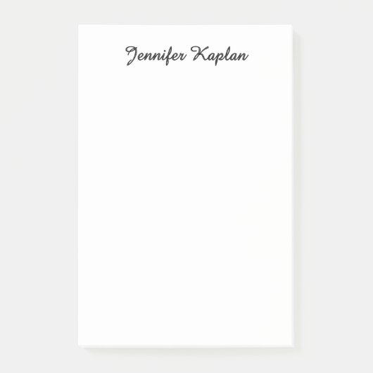 Classical Handwriting Minimalist Professional Post-it® Notes (Voorkant)