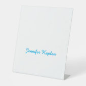 Classical Handwriting Minimalist Professional Reclamebord Met Voetstuk (Voorkant)