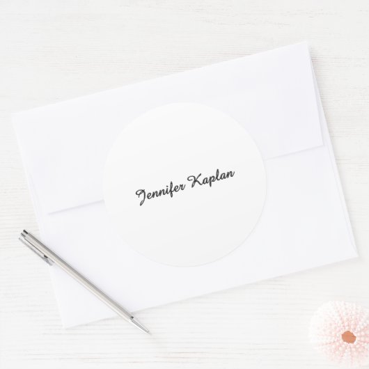 Classical Handwriting Minimalist Professional Ronde Sticker (Envelop)