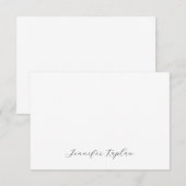 Classical Handwriting Minimalist Professional RSVP Kaartje (Voorkant / Achterkant)