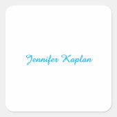Classical Handwriting Minimalist Professional Vierkante Sticker (Voorkant)