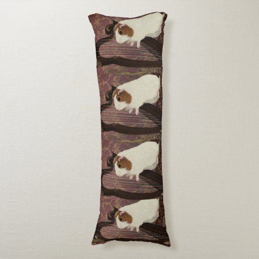 Classical Harpist Guinea Pig Body Pillow Lichaamskussen (Voorkant Verticaal)