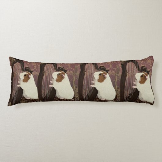 Classical Harpist Guinea Pig Body Pillow Lichaamskussen (Voorkant)