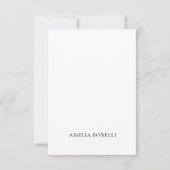 Classical Minimalist Professional Plain RSVP Kaartje (Voorkant)