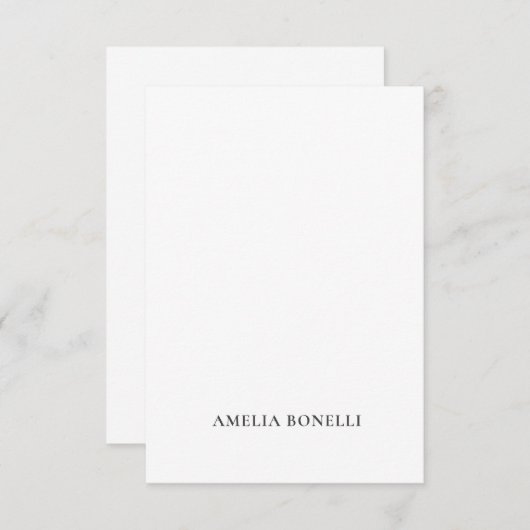 Classical Minimalist Professional Plain RSVP Kaartje (Voorkant / Achterkant)