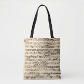 Classical Music Manuscript met slimme handtekening Tote Bag (Voorkant)