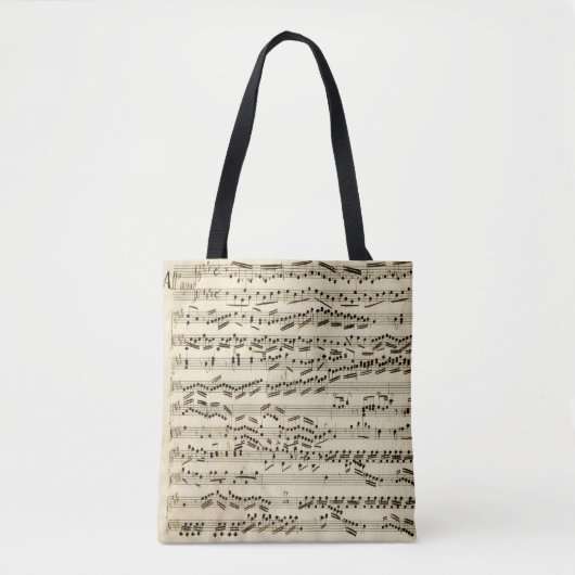 Classical Music Manuscript met slimme handtekening Tote Bag (Voorkant)