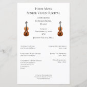 Classical Music Overweging Concert Viool Programma (Voorkant)