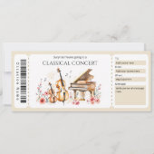 Classical Music Ticket Gift Certificate Kaart (Voorkant)