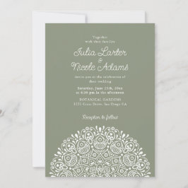 Classical Ornate Art Deco Style Mandala Wedding Kaart