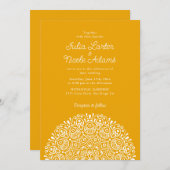 Classical Ornate Art Deco Style Mandala Wedding Kaart (Voorkant / Achterkant)