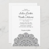 Classical Ornate Art Deco Style Mandala Wedding Kaart (Voorkant / Achterkant)