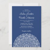 Classical Ornate Art Deco Style Mandala Wedding Kaart (Voorkant)
