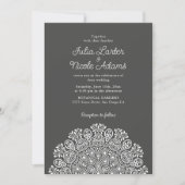 Classical Ornate Art Deco Style Mandala Wedding Kaart (Voorkant)