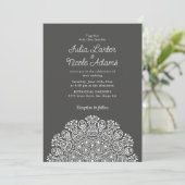 Classical Ornate Art Deco Style Mandala Wedding Kaart (Staand voorkant)
