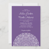 Classical Ornate Art Deco Style Mandala Wedding Kaart (Voorkant)