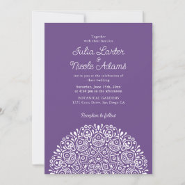 Classical Ornate Art Deco Style Mandala Wedding Kaart