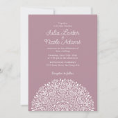 Classical Ornate Art Deco Style Mandala Wedding Kaart (Voorkant)