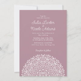 Classical Ornate Art Deco Style Mandala Wedding Kaart