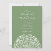 Classical Ornate Art Deco Style Mandala Wedding Kaart (Voorkant)
