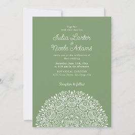 Classical Ornate Art Deco Style Mandala Wedding Kaart
