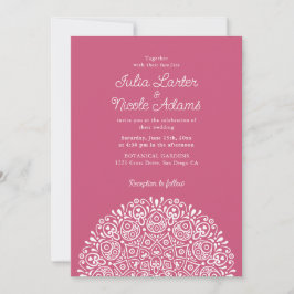 Classical Ornate Art Deco Style Mandala Wedding Kaart