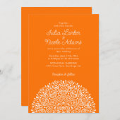 Classical Ornate Art Deco Style Mandala Wedding Kaart (Voorkant / Achterkant)