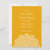 Classical Ornate Art Deco Style Mandala Wedding Kaart (Voorkant)