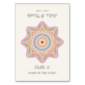 Classical Ornate Style Mandala Wedding Place Card Kaart (Voorkant)