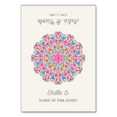 Classical Ornate Style Mandala Wedding Place Card Kaart (Voorkant)