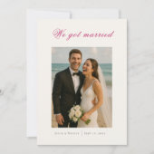 Classical Pearl Swan Floral Wedding Announcement Kaart (Voorkant)