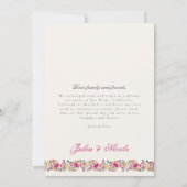 Classical Pearl Swan Floral Wedding Announcement Kaart (Achterkant)