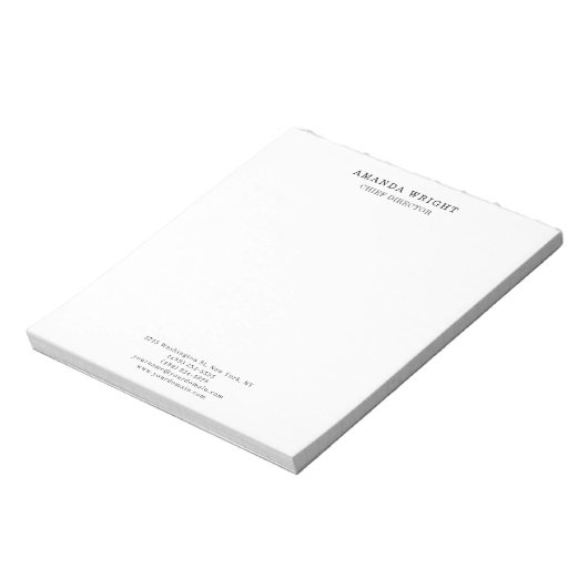 Classical Plain Attractive Stylish Business Notitieblok (Linkerzijde)