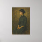 Classical Portrait of a Lady | Fine Art Oil Painti Canvas Afdruk (Voorkant)