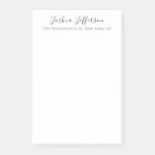 Classical Professional Creative Plain Black White Post-it® Notes (Voorkant)