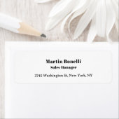 Classical Professional Own Name Information Simple Etiket (Insitu)