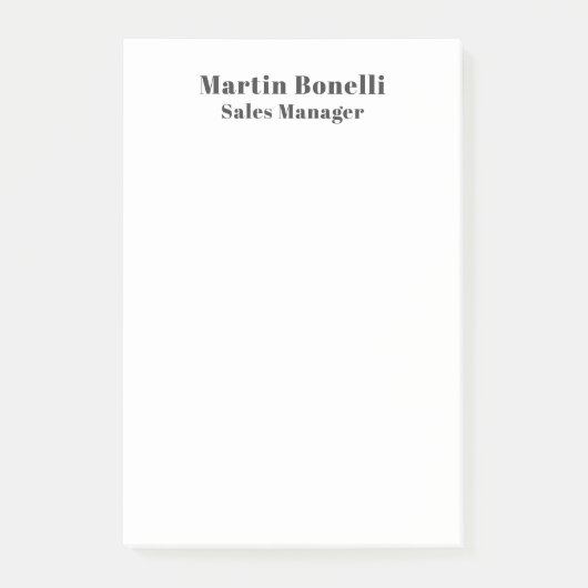 Classical Professional Own Name Information Simple Post-it® Notes (Voorkant)