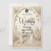 Classical Regency Garden Proposal Scene Wedding Kaart (Voorkant)