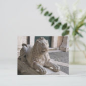 Classical Roman Lion Statue Briefkaart (Staand voorkant)