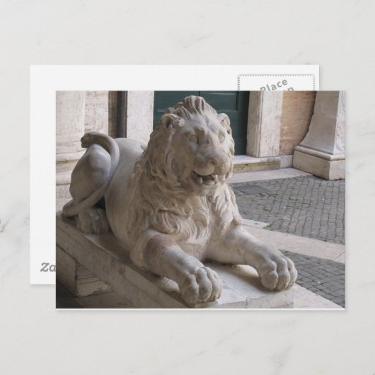 Classical Roman Lion Statue Briefkaart (Voorkant / Achterkant)