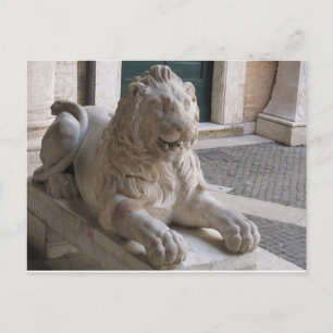Classical Roman Lion Statue Briefkaart