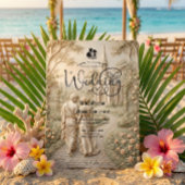 Classical Romantic Old World Chapel Wedding Kaart